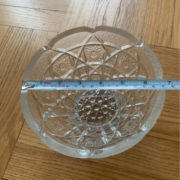 Vintage Bohemian Crystal Bowl - 7 inches - Picture 9 of 13